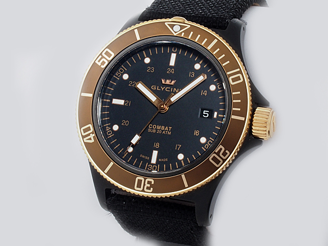 Fujiya Free shipping Glycine GLYCINE Combat Sub Goldeneye