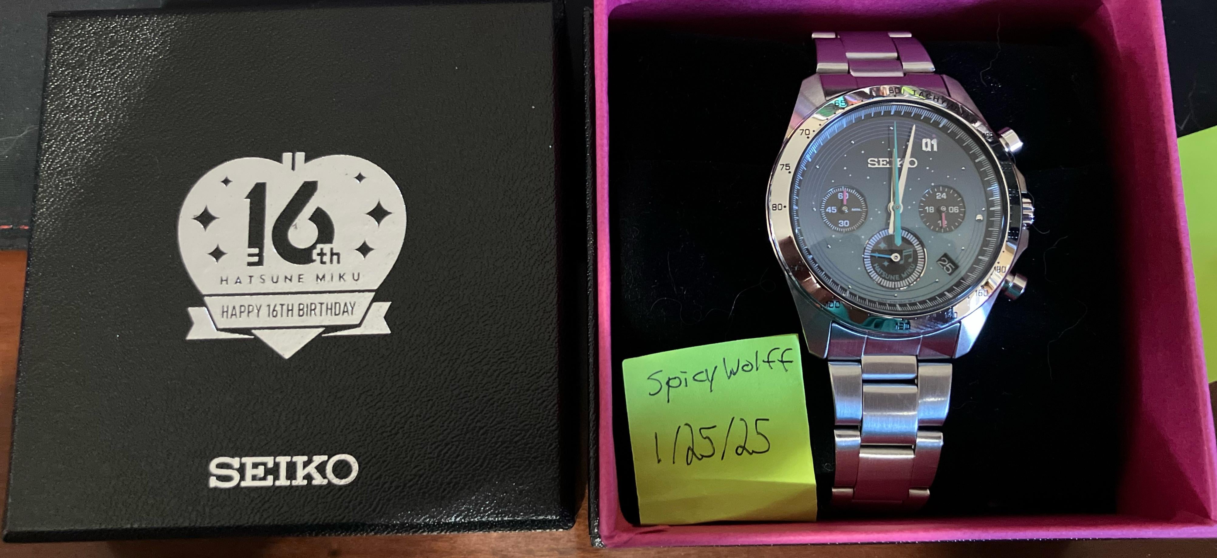 WTS] Seiko Hatsune Miku 16th birthday watch. | WatchCharts Marketplace