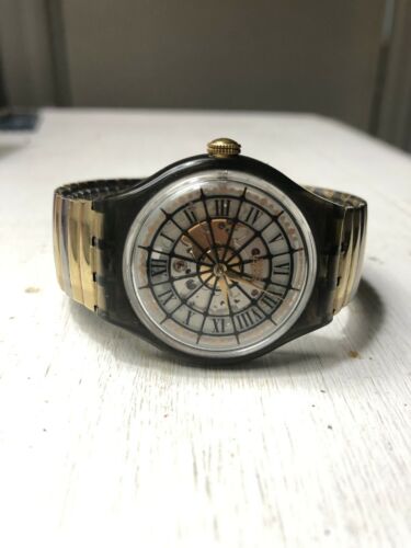 1993 Rare Swiss Made Swatch Chronograph Quartz Watch, Gold