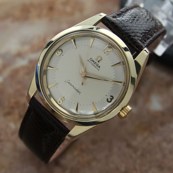 VINTAGE OMEGA SEAMASTER PIE PAN DIAL, 18K GOLD CAP, RARE | WatchCharts