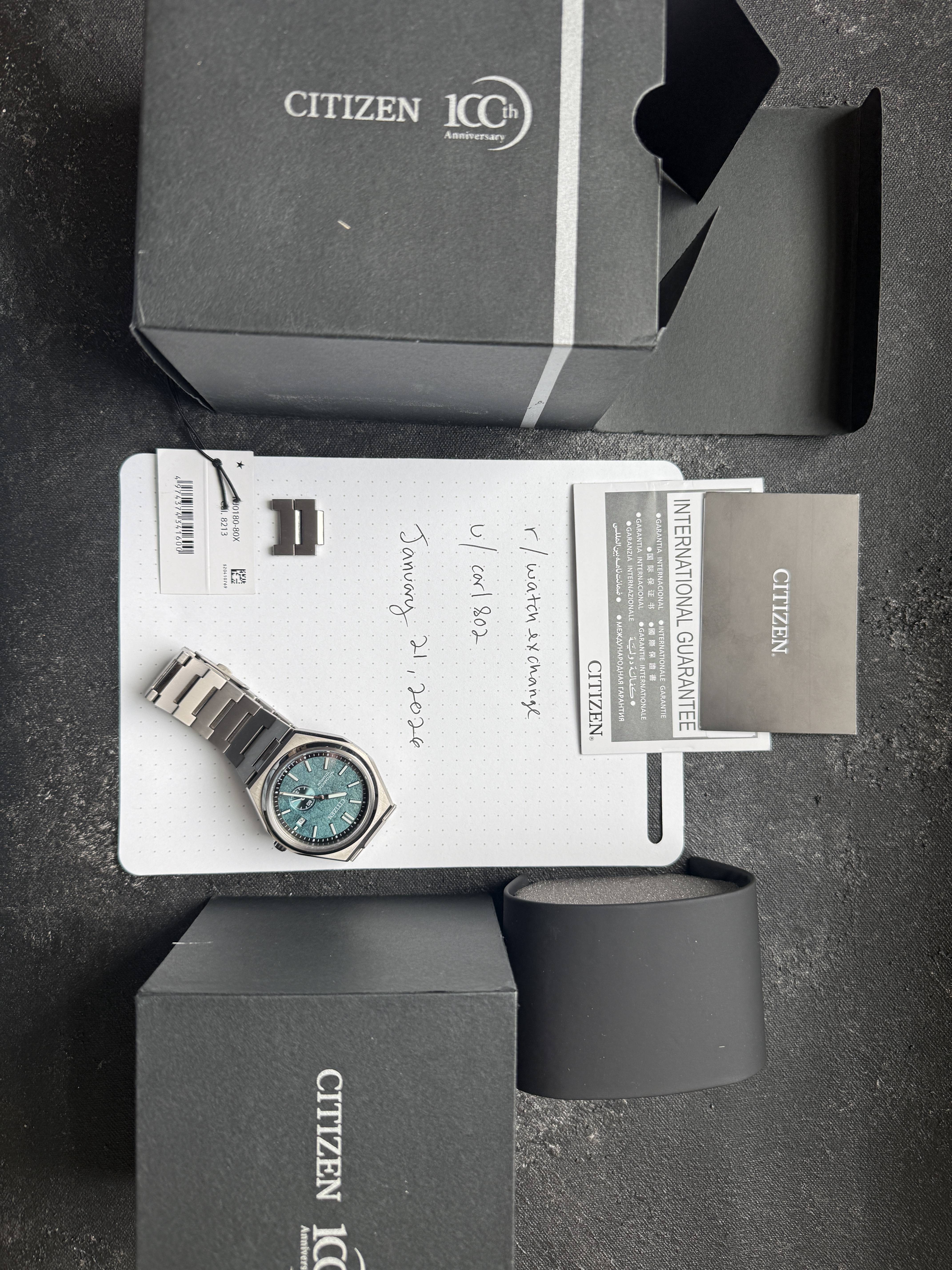 WTS] Citizen Super Titanium NJ0180-80X - Green Dial Automatic