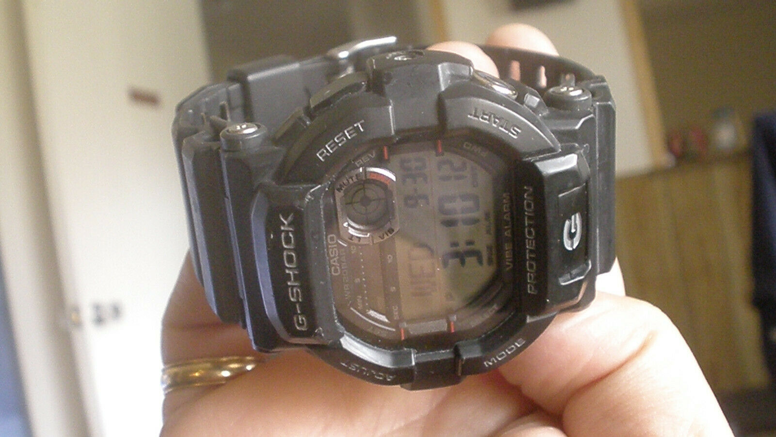 Casio G-Shock GD-350-1C Vibration Alarms Black with Blue lettering