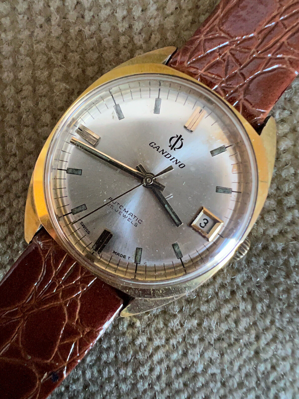 CANDINO Automatic Watch ETA 2472 32 mm Biel Schweiz ca.1970