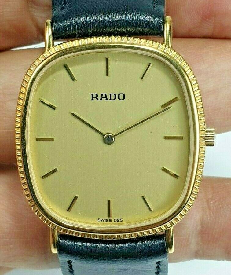 Rado 204.3610.2 Plaque G 10M Quartz Mens 30mm Gold Swiss