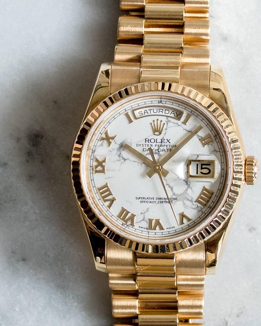 marble dial rolex