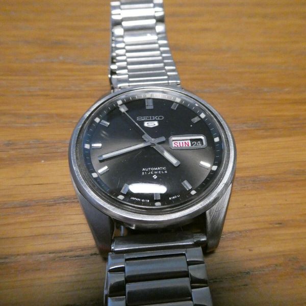 Vintage Seiko 6119 8163 Automatic  dial and hands May'71 62mas  hands | WatchCharts