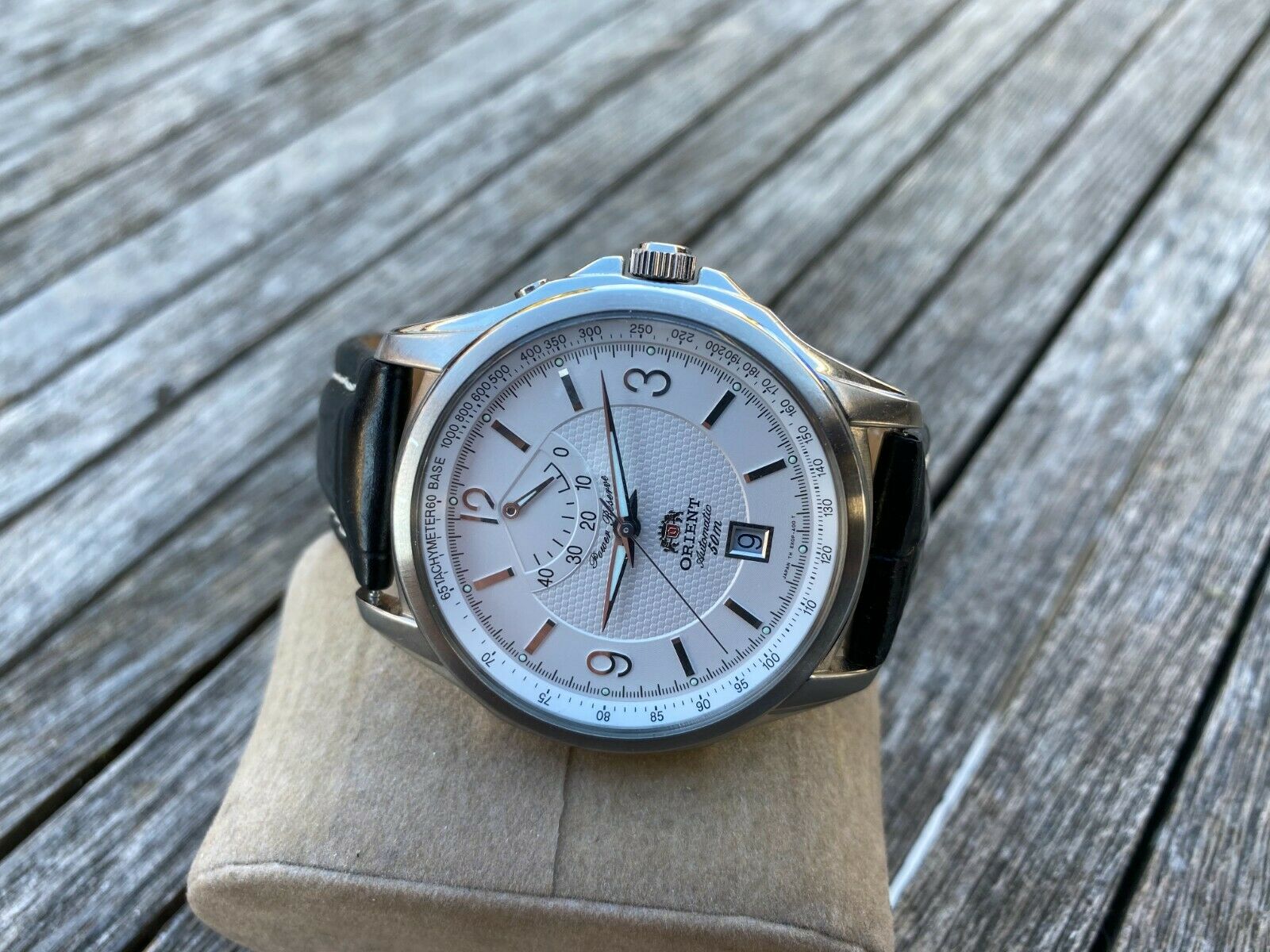 ORIENT Power Reserve Automatic White Dial Men's Watch (EX0P-C2