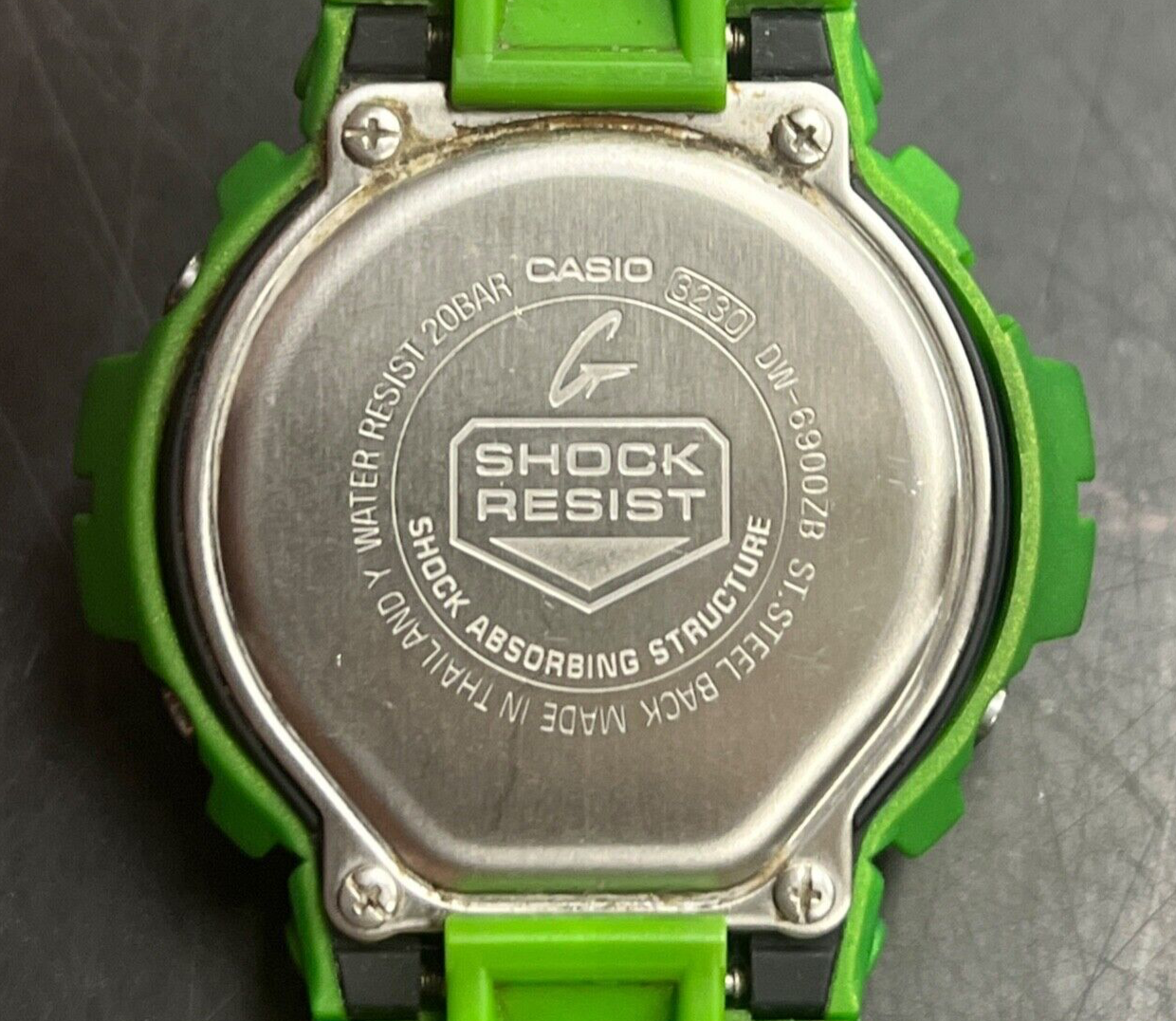 Mens Casio G-Shock DW6900ZB Green Zebra Striped Digital Quartz
