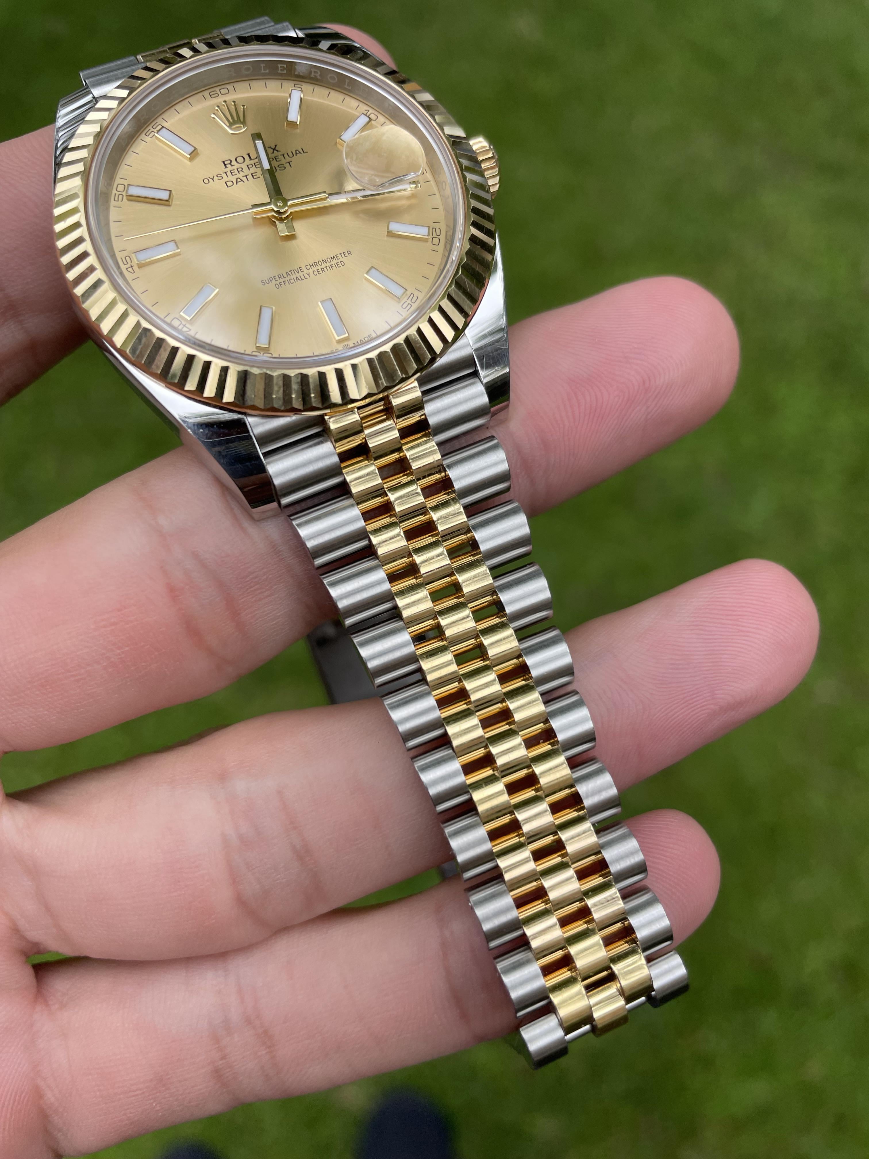 Rolex datejust 41 on sale two tone jubilee