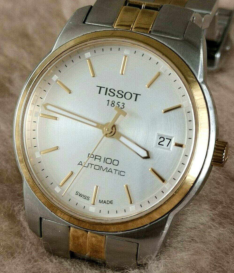 TISSOT PR100 AUTOMATIC T049407A GOLD Plaque Stainless Steel 38mm