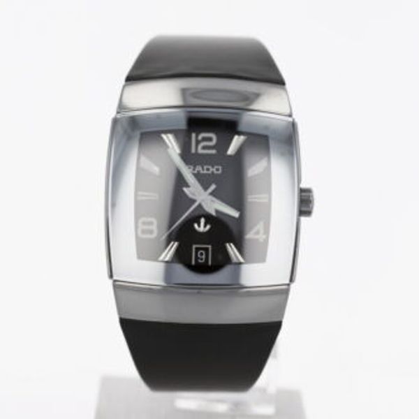 Rado DiaStar Black Dial Automatic Ceramic Dial Rubber Strap Men's ...