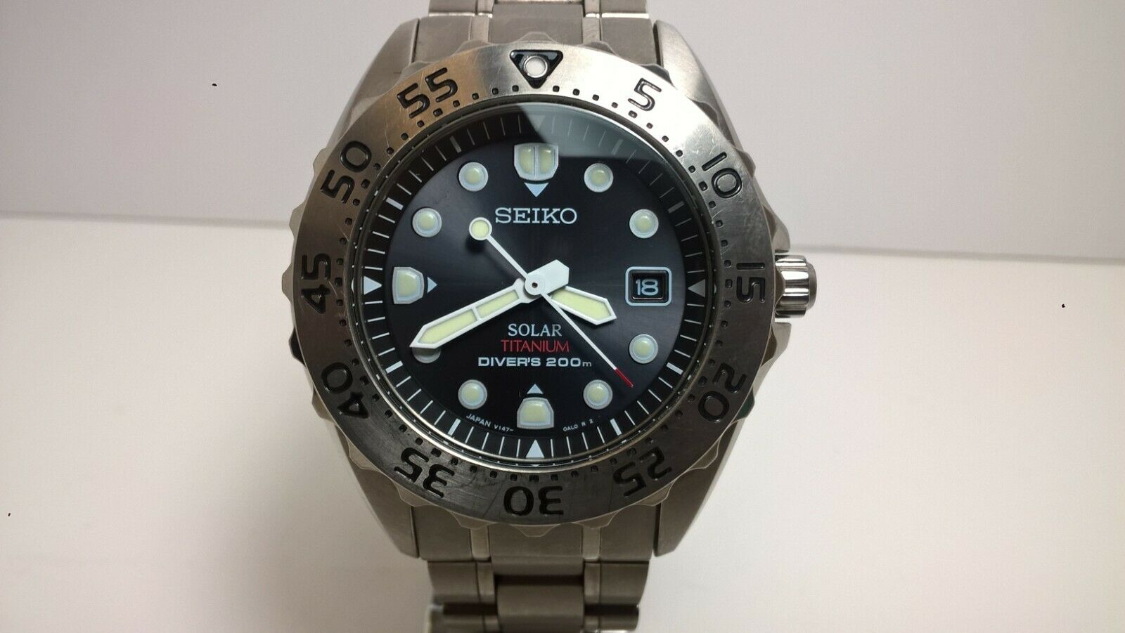 Rare Seiko Prospex No Logo SBDN001 V147 0AG0 Solar Scuba 200m