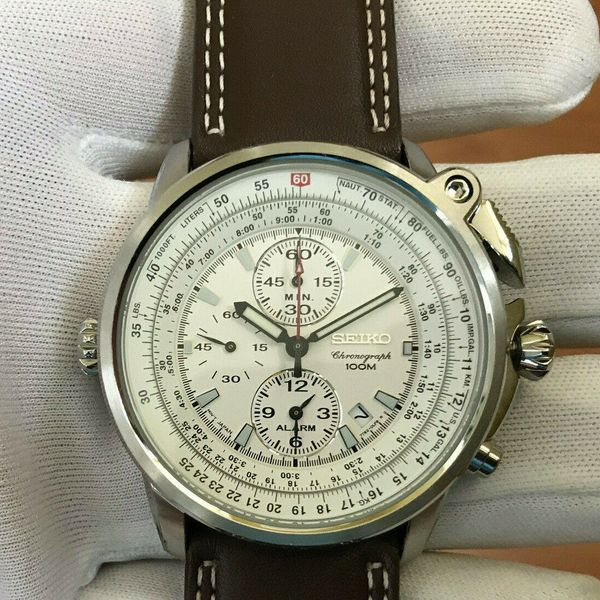 NEW Seiko Chronograph Alarm Pilot Aviator Watch SNAB71P1 Flightmaster 7T62- 0HM0 | WatchCharts