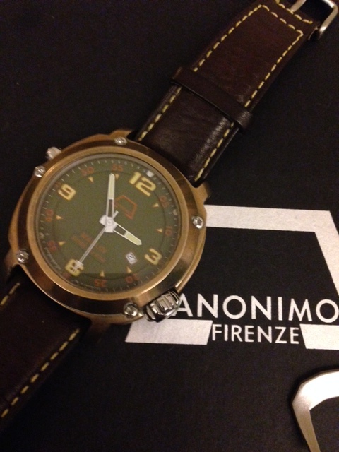 Anonimo Bronze Marlin Green Dial Anonimo Dino Zei Marina D Italia