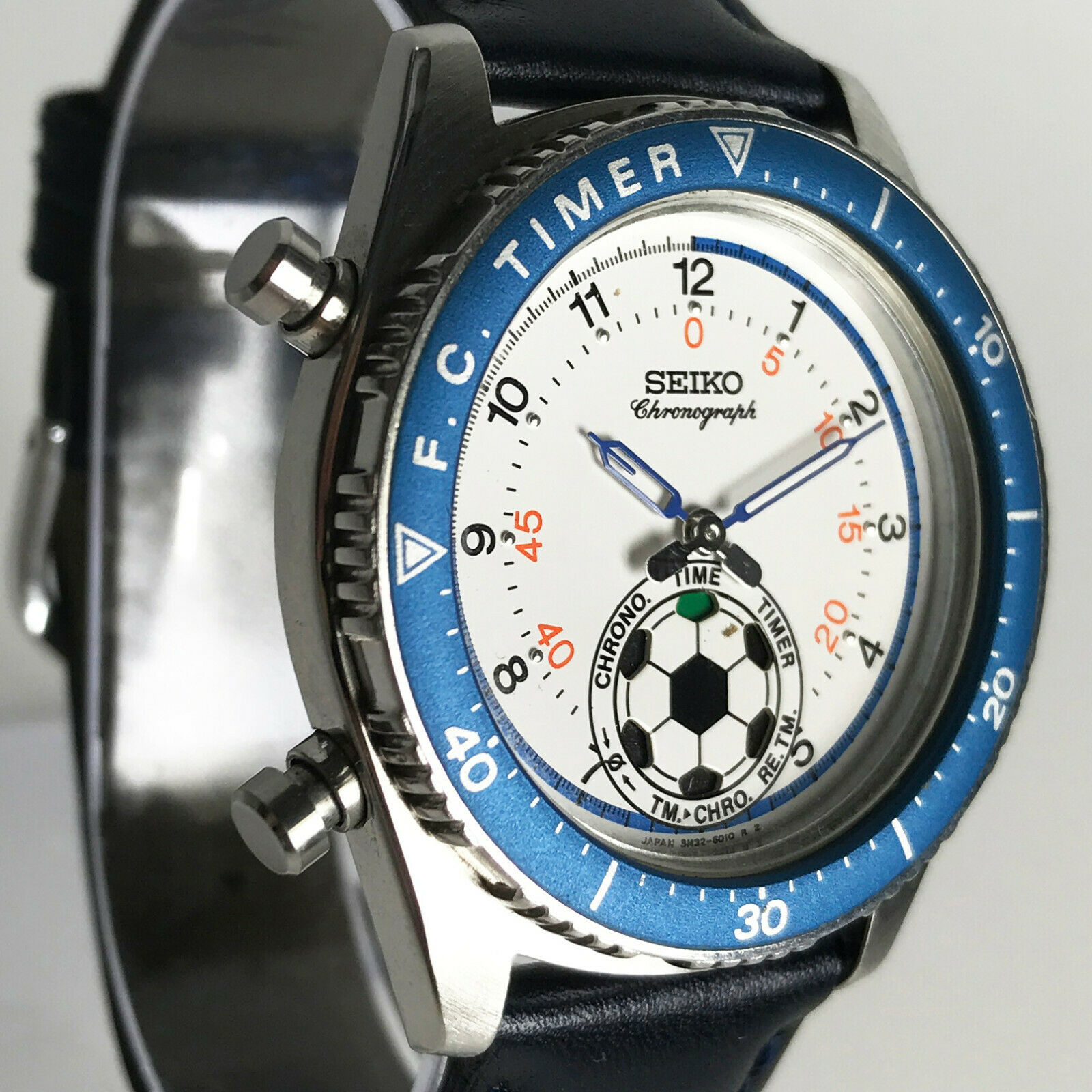 Vintage SEIKO F.C. Timer Watch football soccer 8M32-6010 referee 