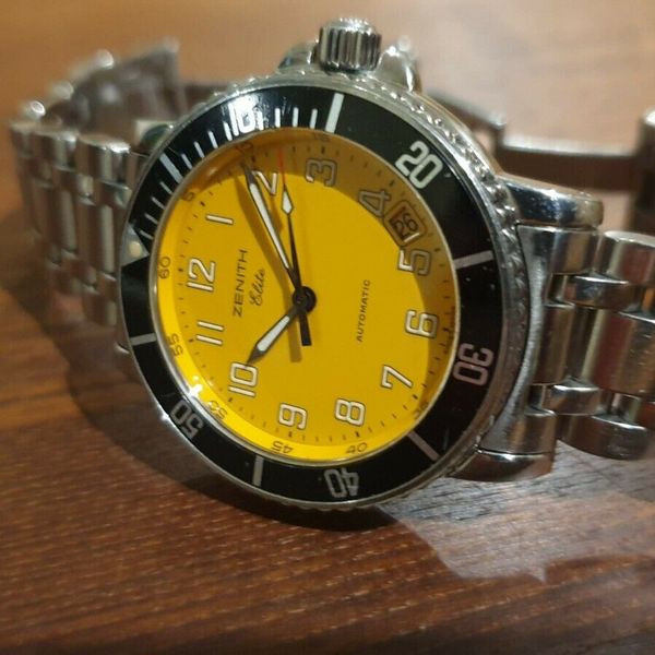 Zenith Mango Rare Zenith Rainbow Elite Mango Diver | WatchCharts Marketplace