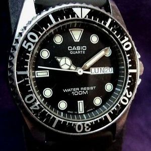 Serviced~1980s Casio MQ-550 Swiss Quartz 100M Stainless