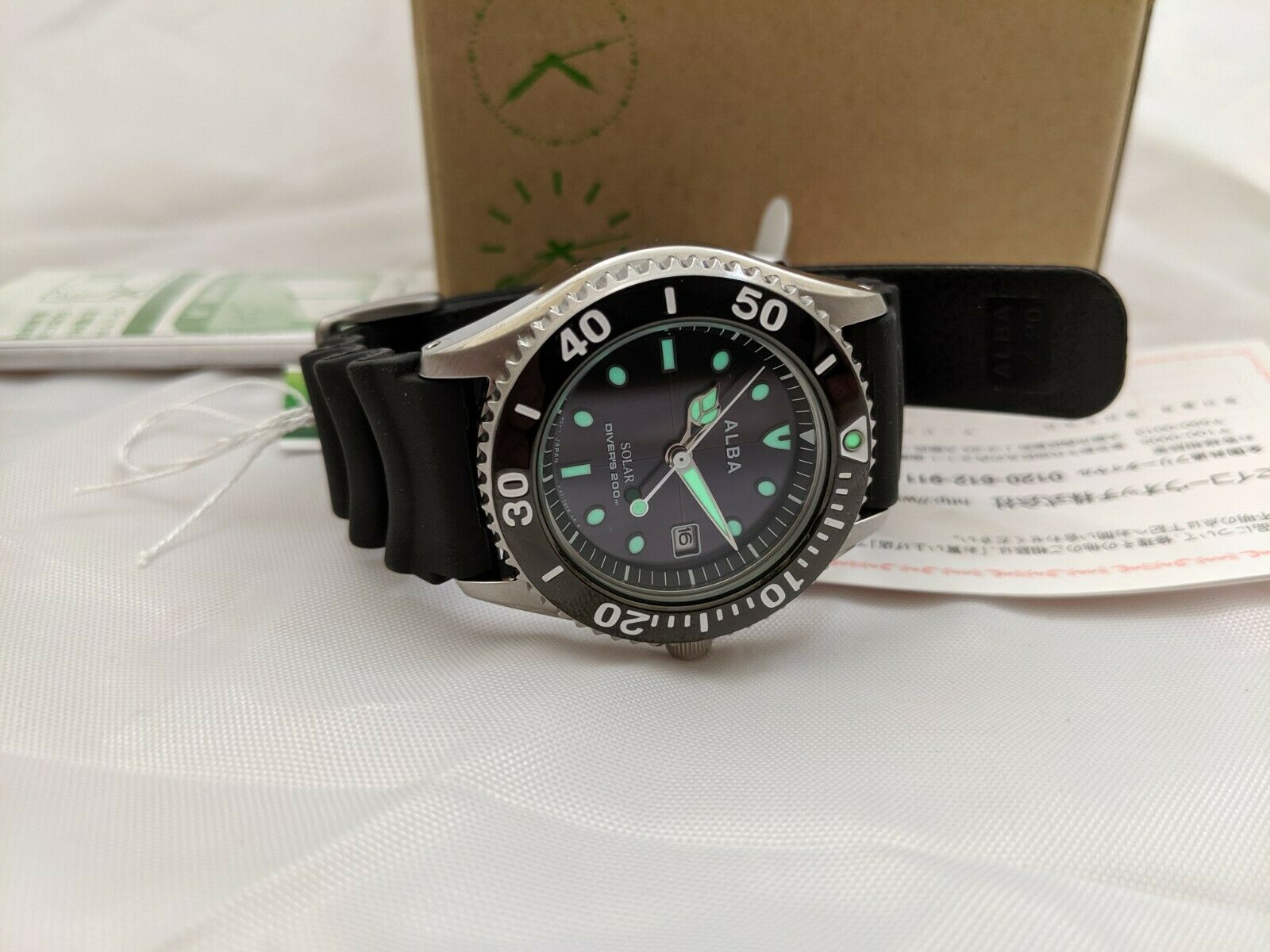 SEIKO solar movement diver ALBA AEFD530 Solar 200m Divers Men's