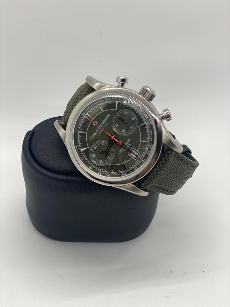 WTS Carl F. Bucherer Manero Flyback Chronograph Green 43mm Ref