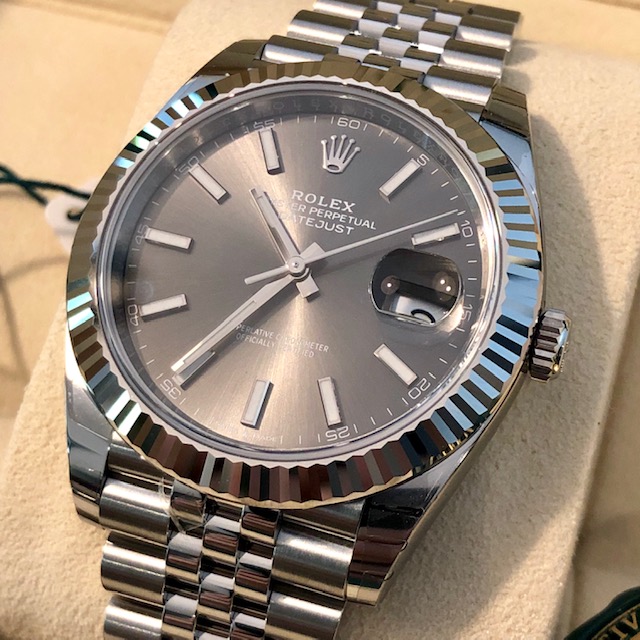 rolex datejust 41 oystersteel and white gold