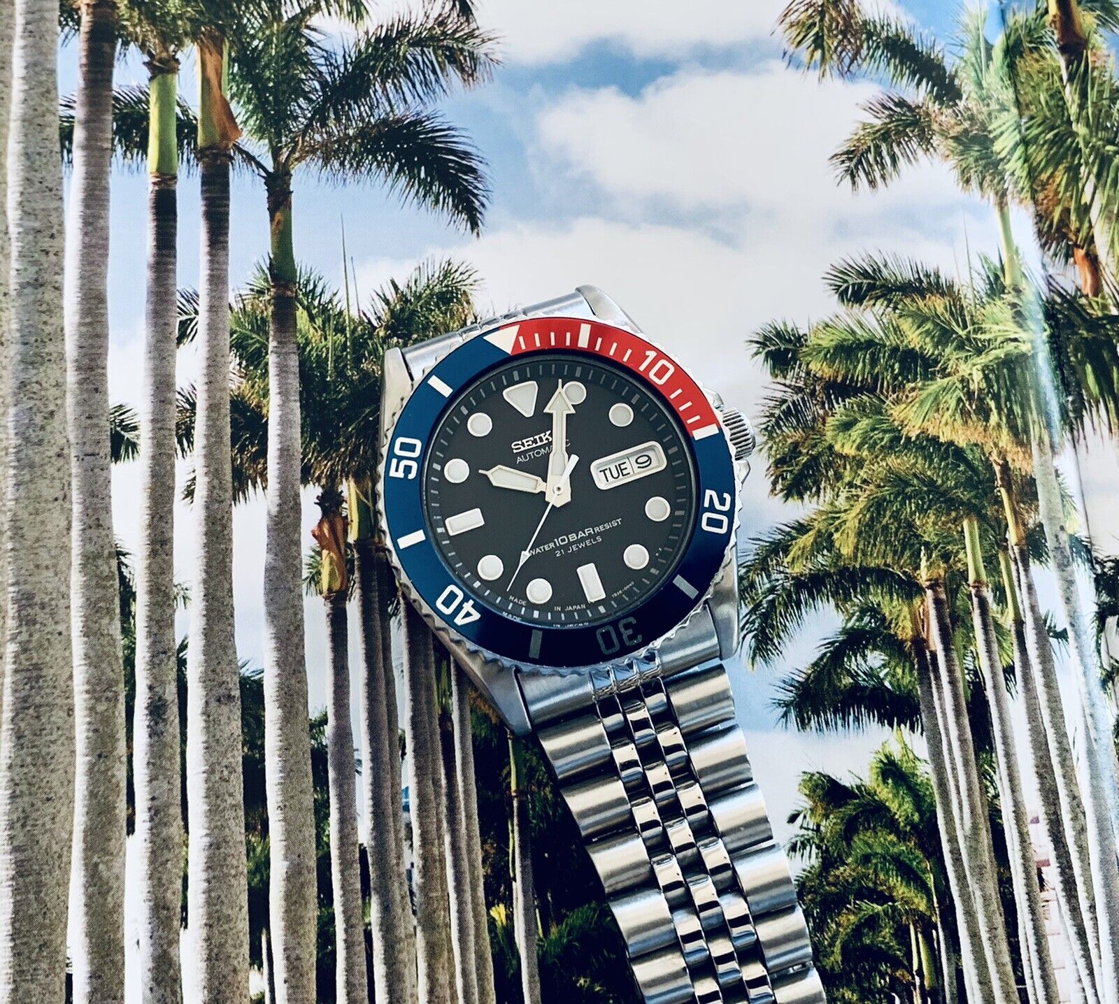 SEIKO DIVER MENS ORIG.7S26-0040 SKX033J SUB W/PEPSI BEZEL