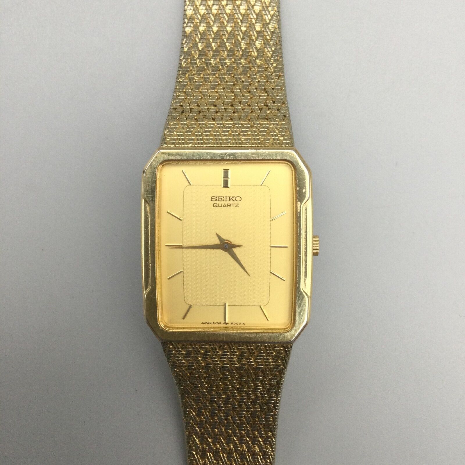 Vintage Seiko Watch Women Gold Tone 5N30 5649 BROKEN BAND New