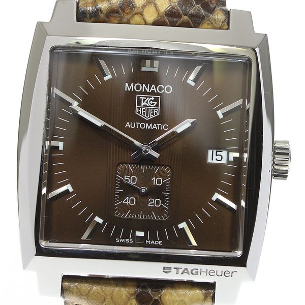 With warranty [TAG HEUER] TAG Heuer Monaco WW2115 Date Small Second