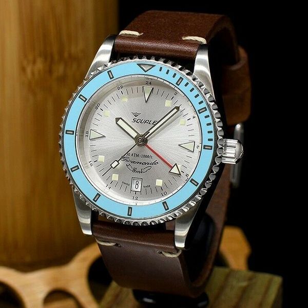 squale 30 atmos Giramondo GMT Robin Blue Limited Edition only 75 made ...