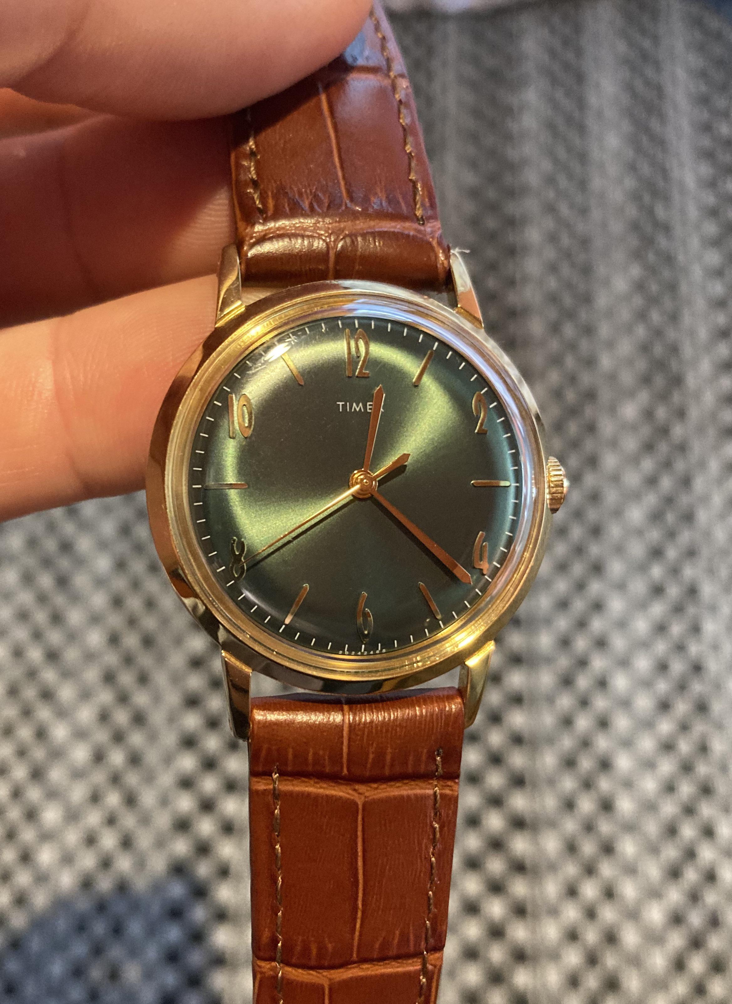 WTS] Timex Marlin- 34mm green mechanical watch | WatchCharts