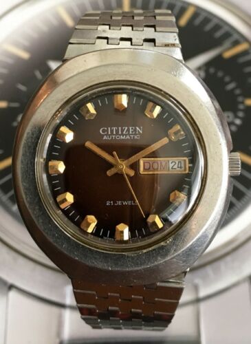 Vintage CITIZEN 6501 Stainless Automatic 21Jewels Japanese Mens