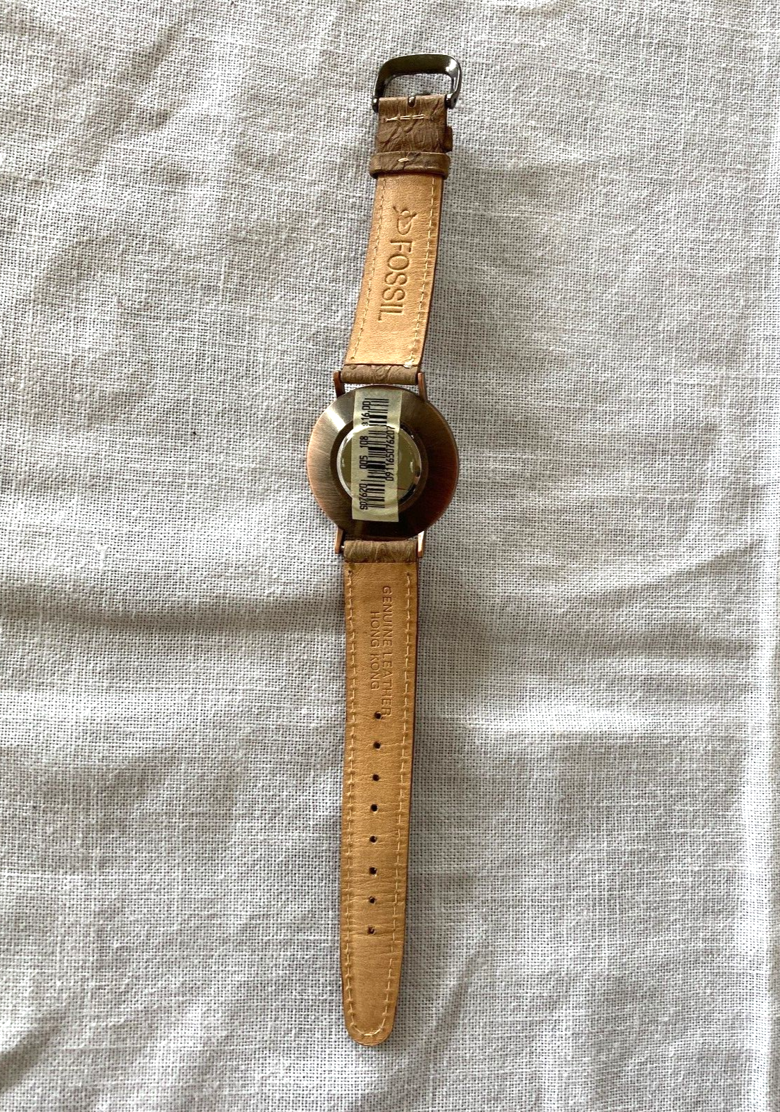 Fossil Sundial Leather Watch Non Movement Wristwatch SD-7620