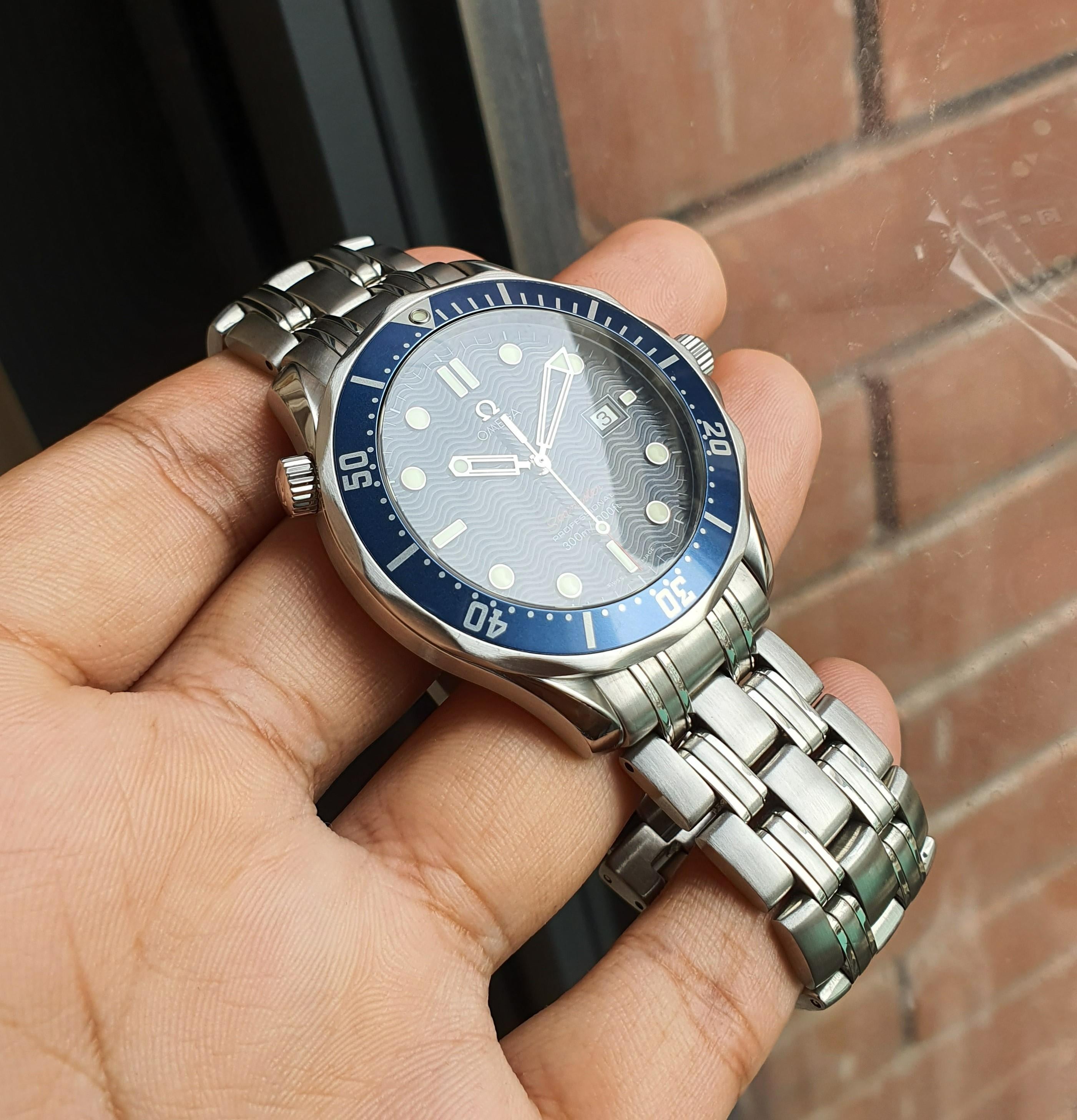 Omega seamaster blue wave sale