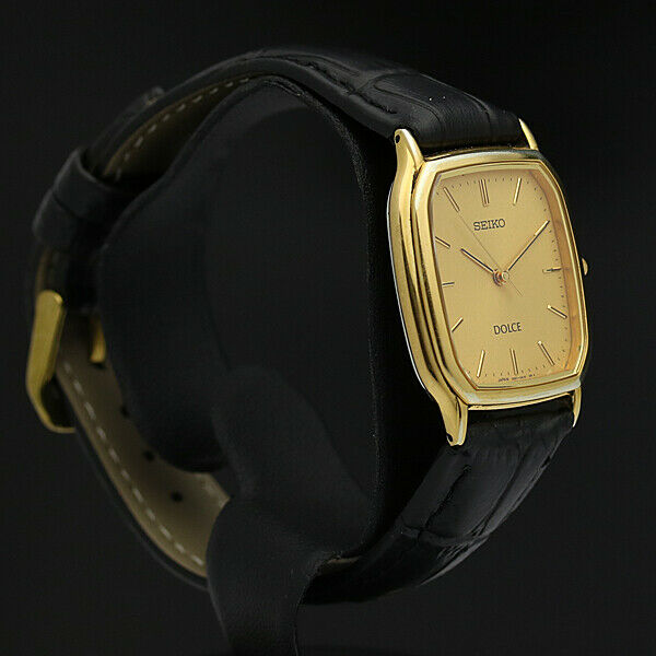 Seiko Dolce 5E61-5A10 Exceline Gold Dial Quartz Authentic Men's