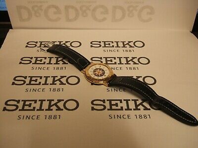 Men s RARE Vintage 1990 Seiko Levante 5Y39 6A50 Gold plated Wind