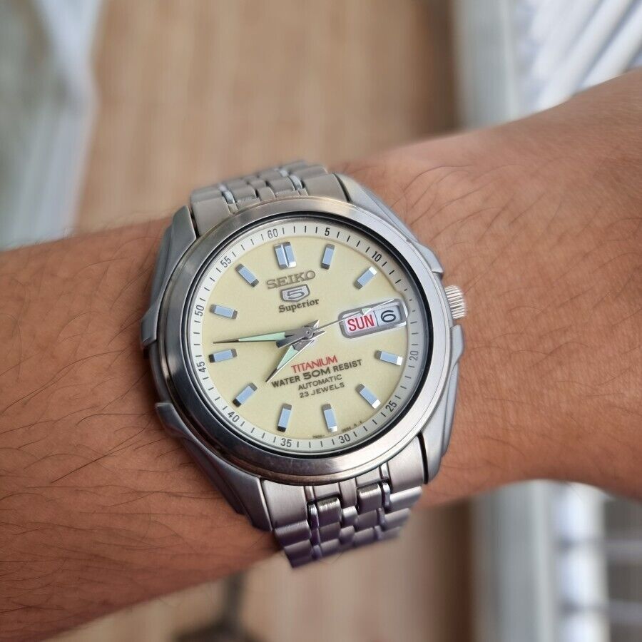 Seiko 5 hot sale superior titanium