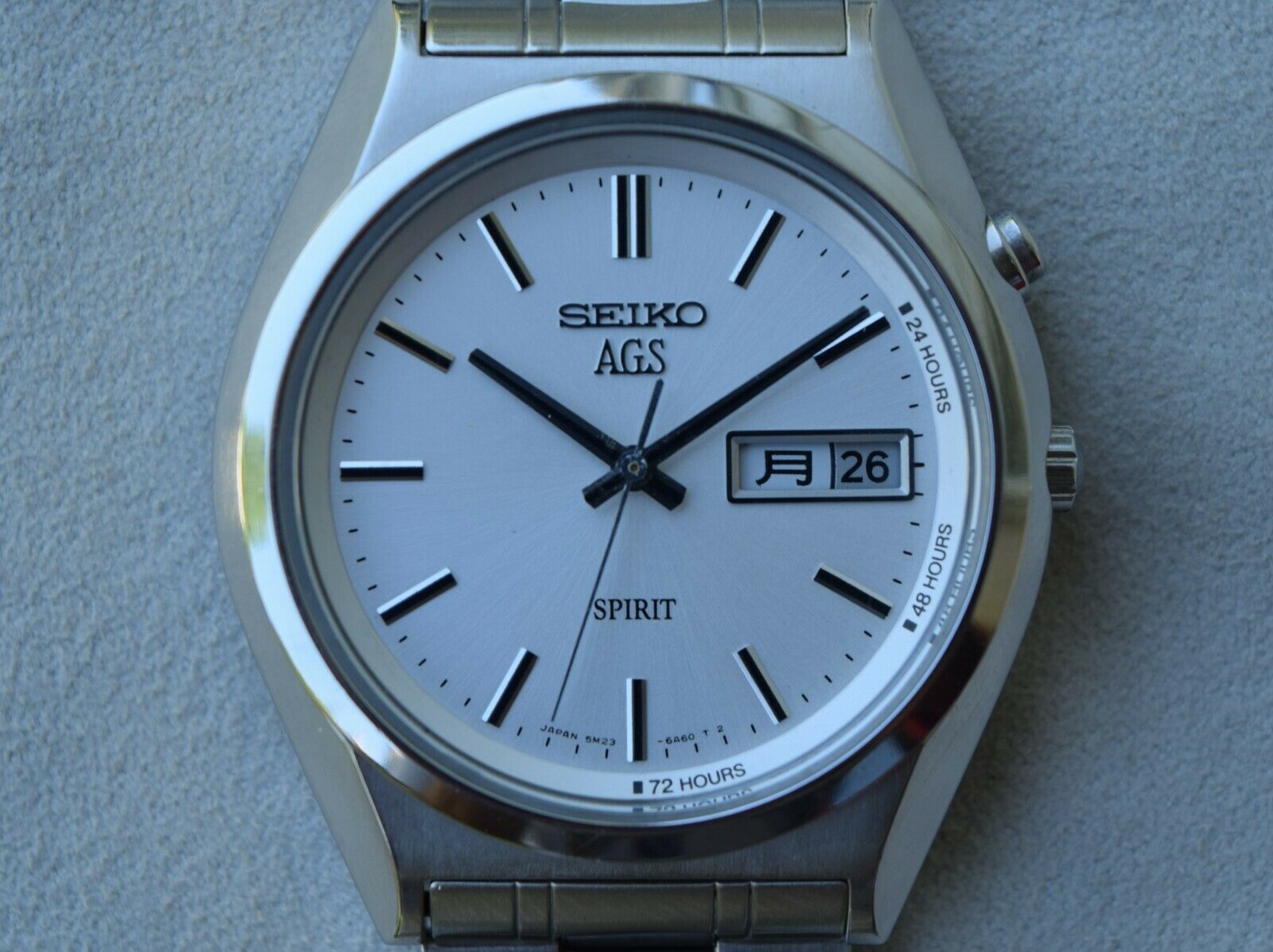 Serviced Seiko Spirit Kinetic Dress Watch 5M23-6A40 AGS November