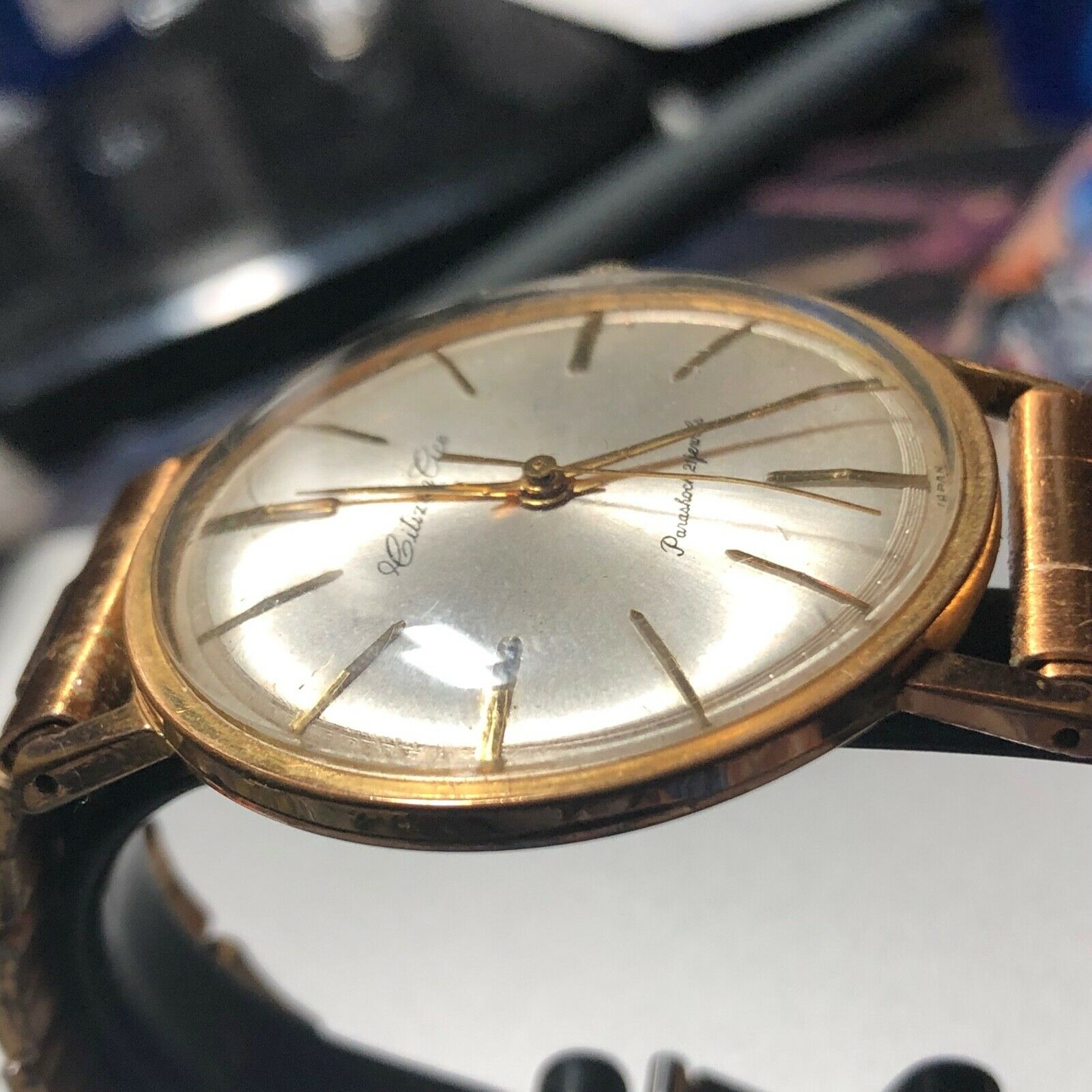 Vintage 1961 LARGE JAPAN CITIZEN ACE PARASHOCK A15306 SS 21 Jewels