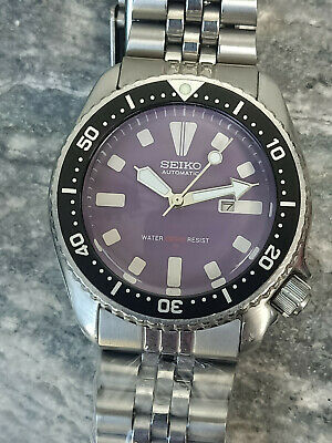 VINTAGE SEIKO DIVER 4205 0150 PURPLE MOD AUTOMATIC UNISEX WATCH