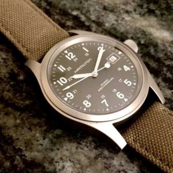 New Hamilton H69439363 Swiss Made Mechanical Men's Khaki Field 38mm ...