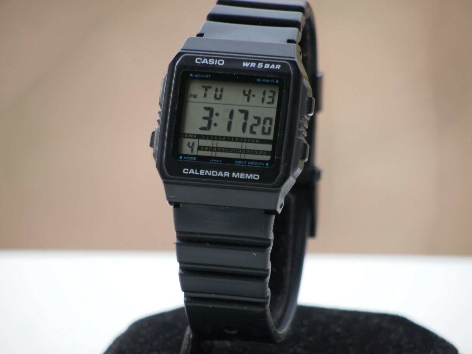 Vintage Rare Casio Calendar Memo watch, ref. 551 W49, Alarm Timer 