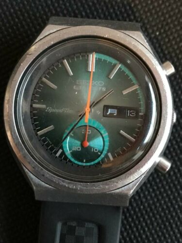 SEIKO 5 sports Speedtimer 6139-7060 Green Dial Automatic