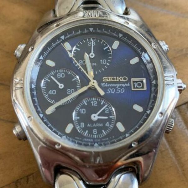 Men's Seiko SQ 50 Chronograph Watch | WatchCharts