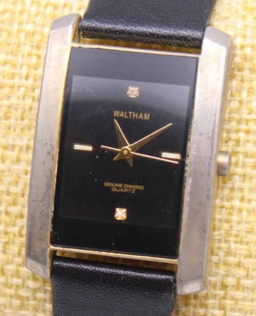 Waltham diamond quartz watch on sale price