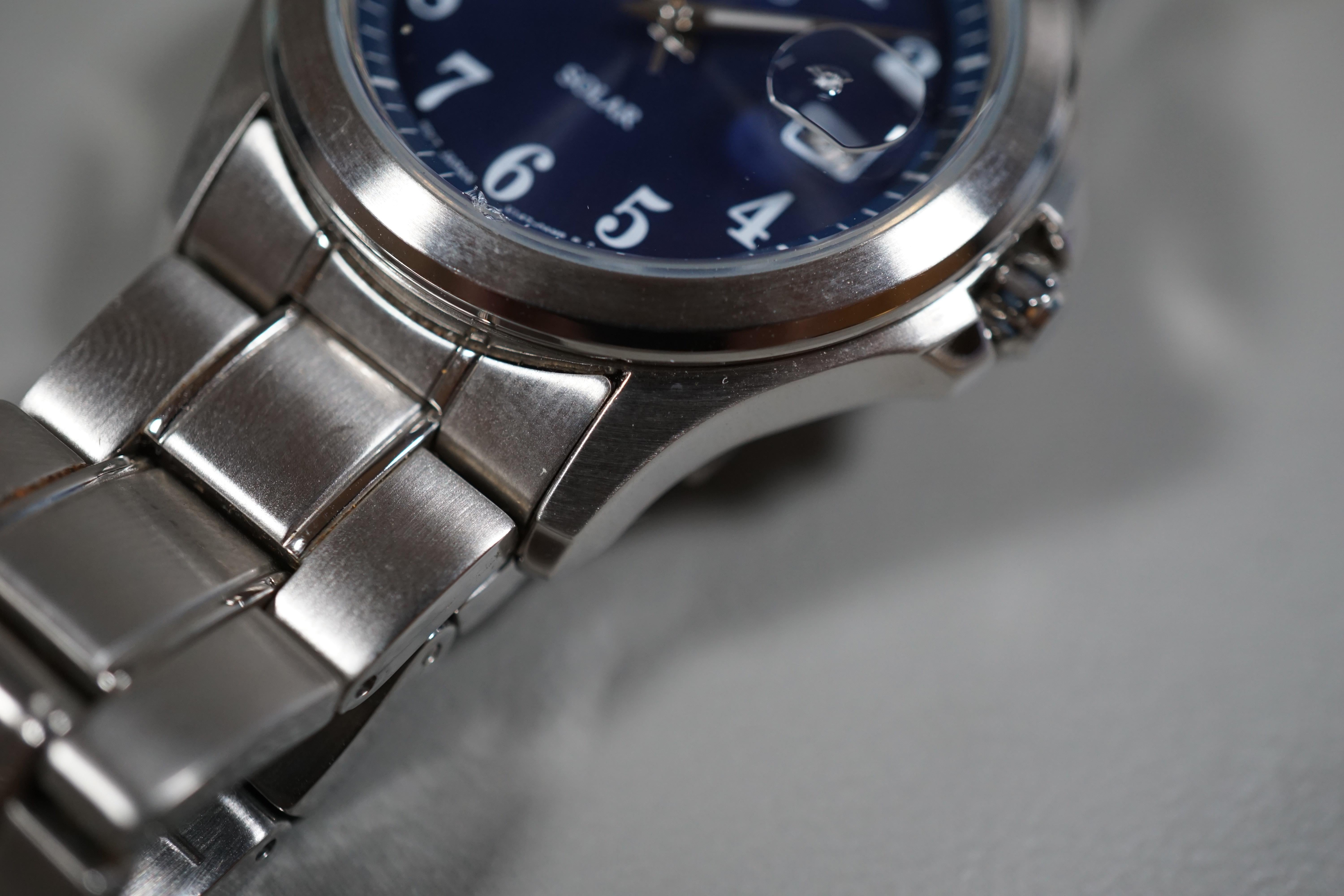 WTS] Seiko V147-0AH0 Blue Dial Solar 37mm Quartz - $95 