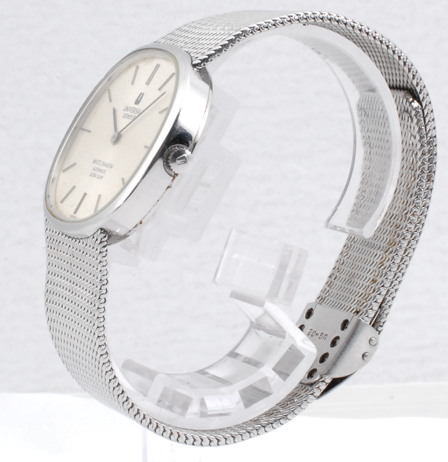 Rare UNIVERSAL GENEVE 866050 White Shadow Ultra-Slim Automatic