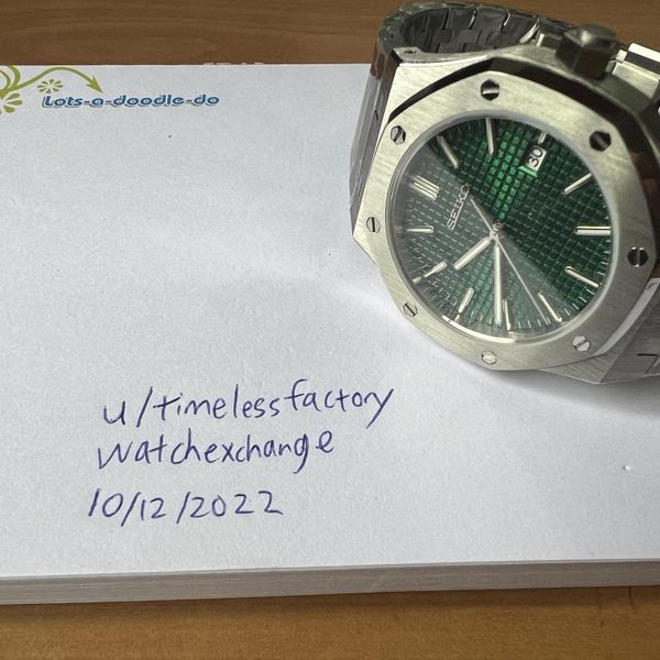 [WTS] Seiko Mod Green AP Style waffle dial mod | WatchCharts Marketplace