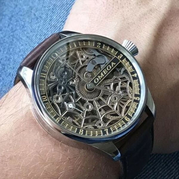 Omega Skeleton 48mm Pocket Conversion Wrist Watch WatchCharts