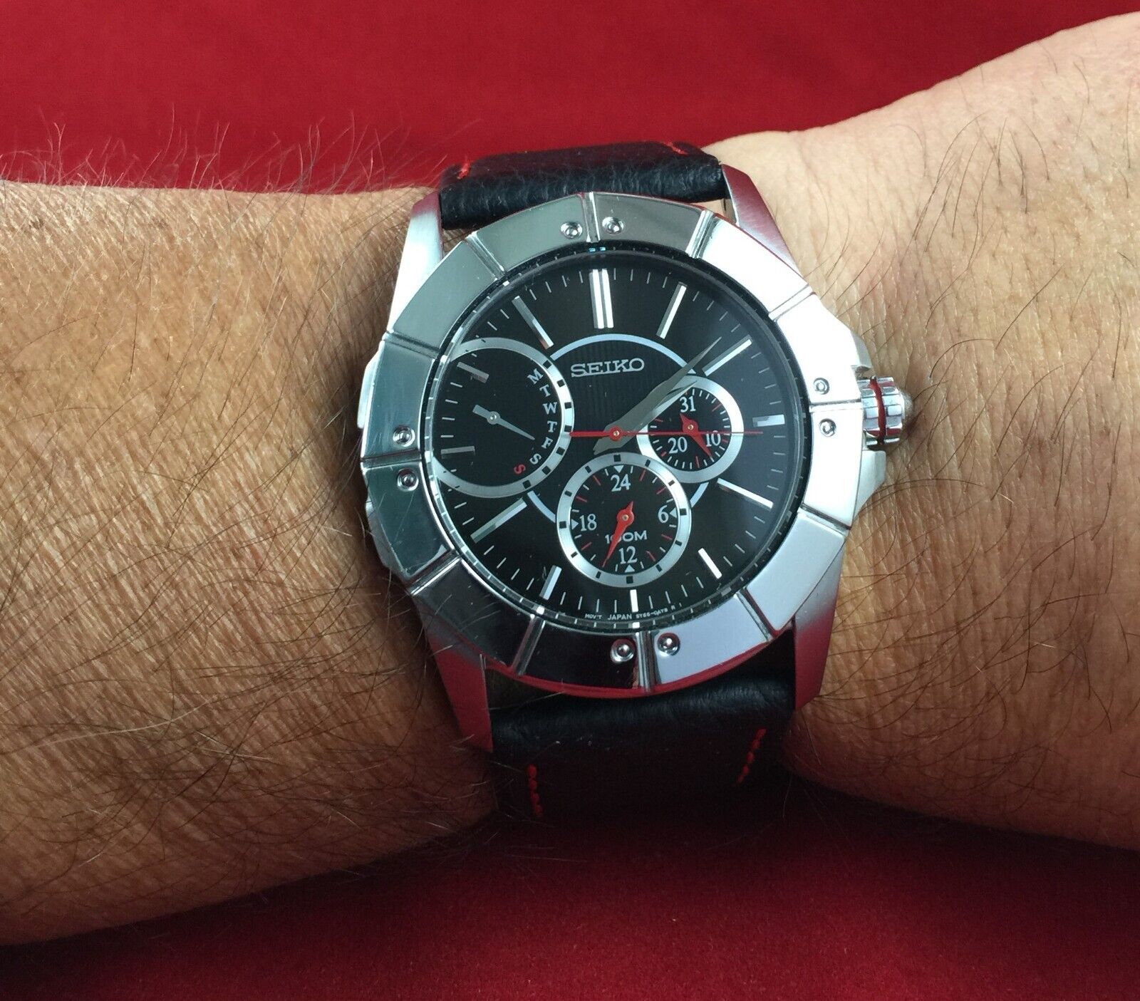 メンズ SEIKO セイコー LORD ロード 5Y66-0AR0 クロノグラフ