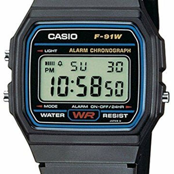 2XORIGINAL CASIO F91W ALARM CHRONOGRAPH CLASSIC DIGITAL STRAP ADULT