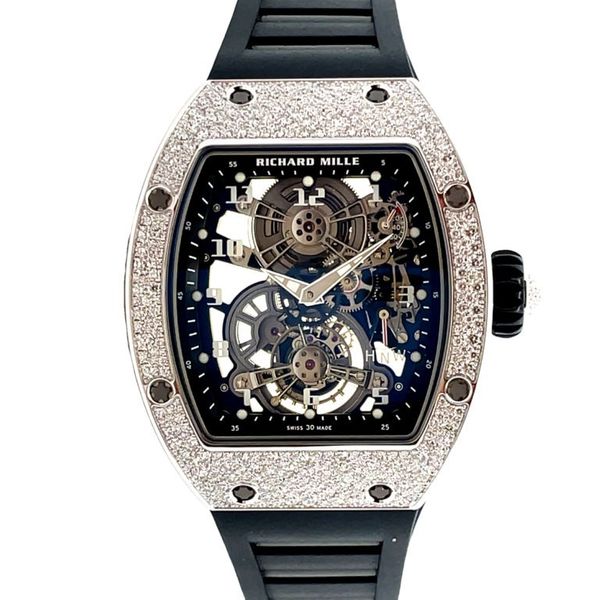 Richard Mille 48.15 x 40.1mm Manual Winding Tourbillon Snow Setting ...